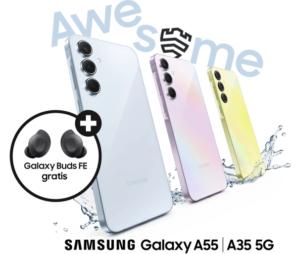 Galaxy A55 und A35 mit Galaxy Buds FE