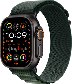 apple watch ultra 2 49mm titan alpine dunkelgruen 2