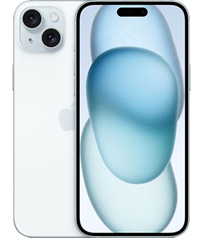 apple iphone 15 plus blau vorne
