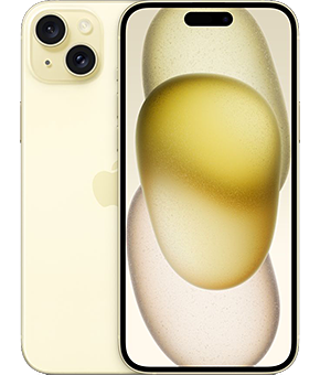 apple iphone 15 plus gelb vorne