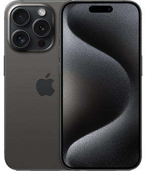 apple iphone 15 pro Titan Schwarz vorne