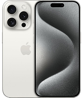 apple iphone 15 pro Titan Weiss vorne
