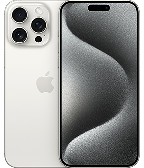 apple iphone 15 pro max Titan Weiss vorne