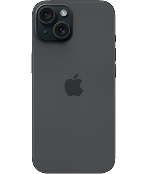 apple iphone 15 schwarz hinten