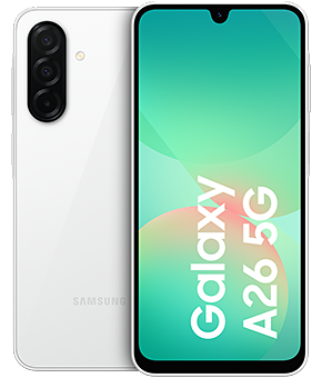 samsung galaxy a26 white vorne