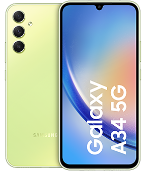 samsung galaxy a34 awesome lime vorne