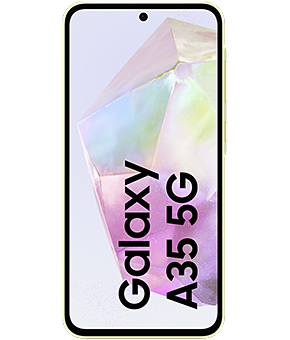 samsung galaxy a35 awesome lemon vorne