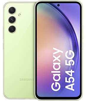 samsung galaxy a54 awesome lime vorne