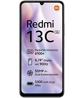 xiaomi redmi 13c starry silver vorne