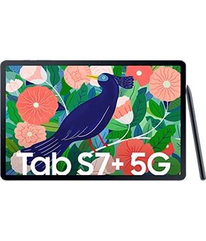 samsung galaxy tab s7plus 5g mystic black vorne