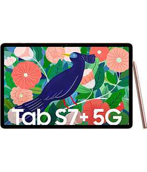 samsung galaxy tab s7plus 5g mystic bronze vorne